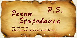 Perun Stojaković vizit kartica